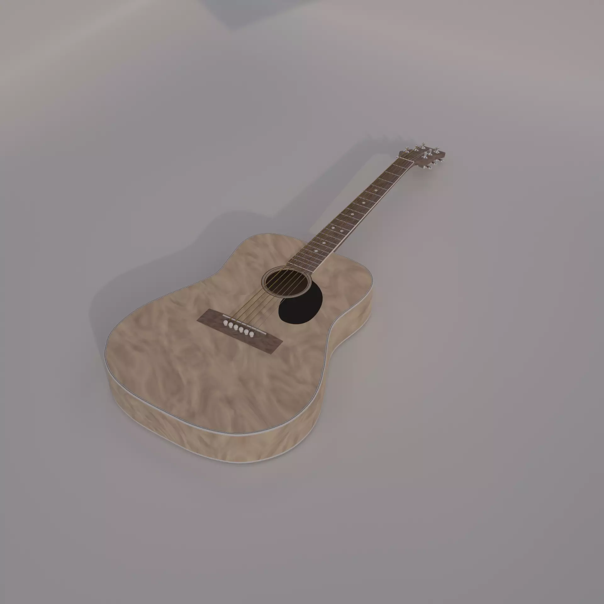 Acoustic Guitar Free 3D model_0