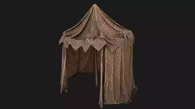 Market Stalls Cylindrical Tent  Low-poly 3D model