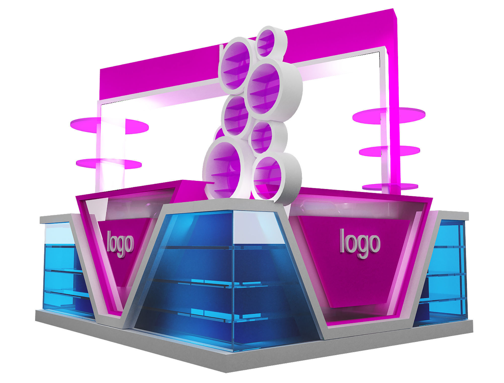 Booth Exhibition Stand a464 3D model_4