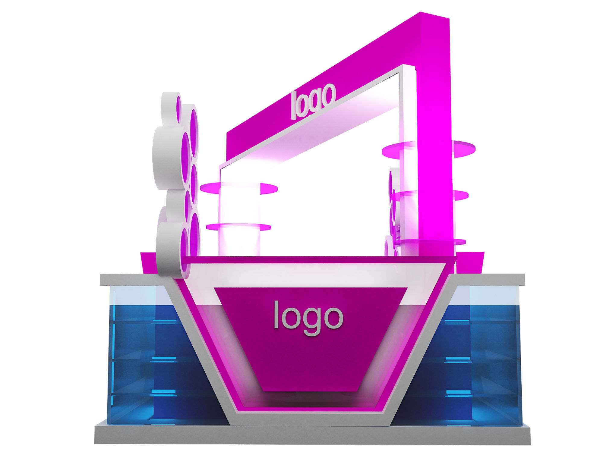 Booth Exhibition Stand a464 3D model_2