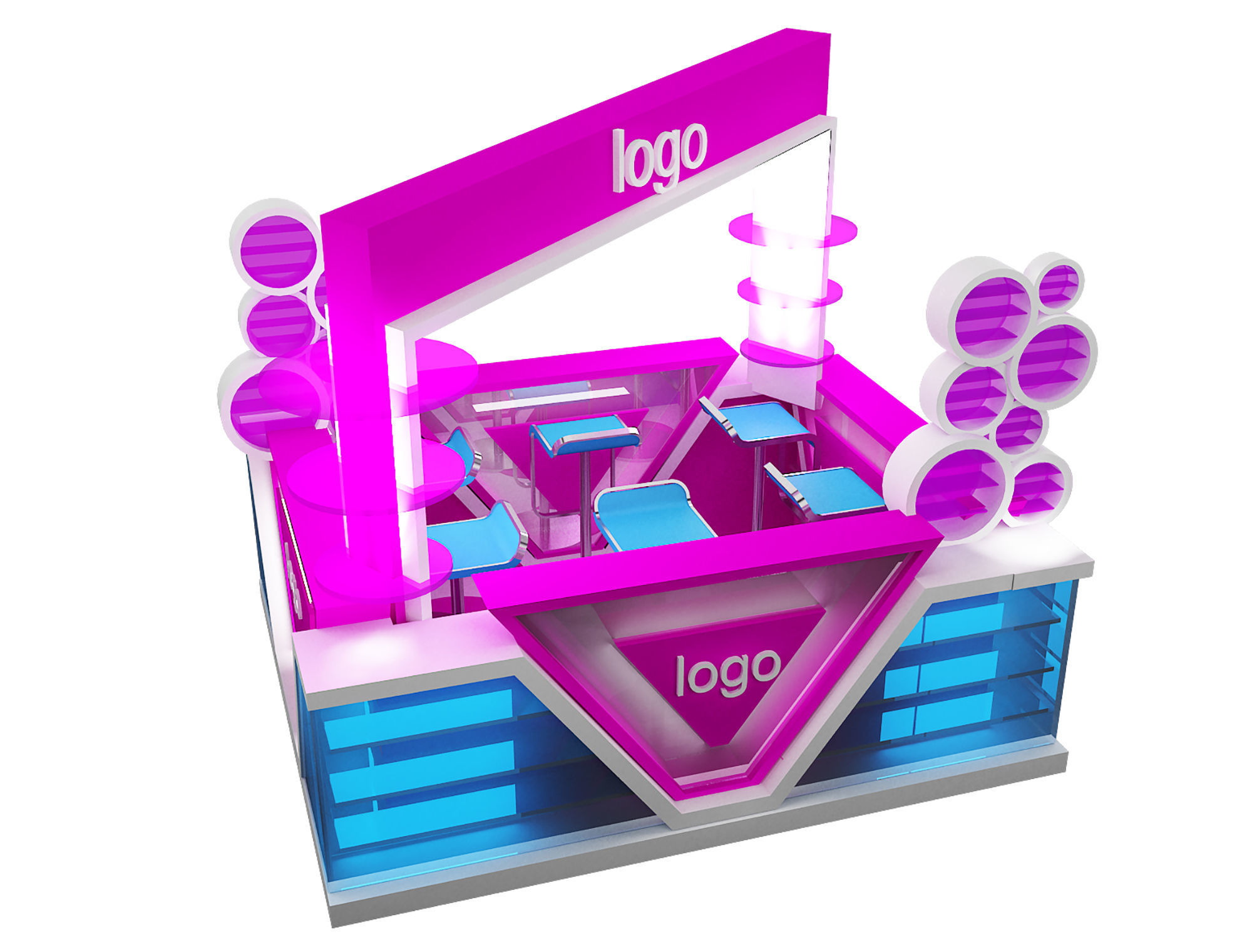 Booth Exhibition Stand a464 3D model_6