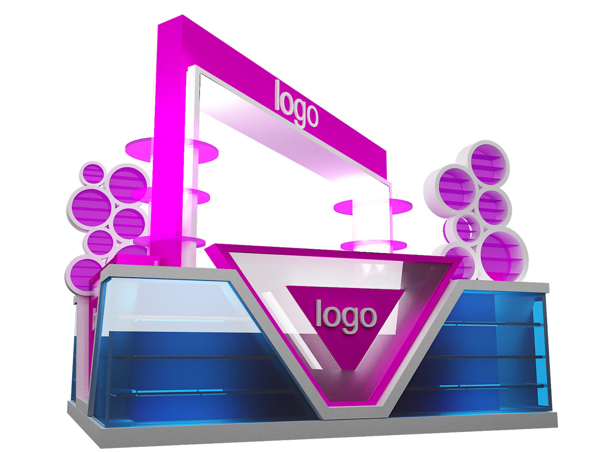 Booth Exhibition Stand a464 3D model_10