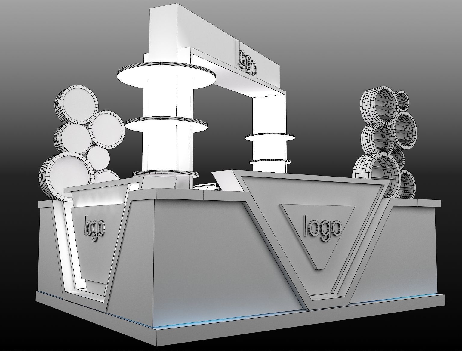 Booth Exhibition Stand a464 3D model_15