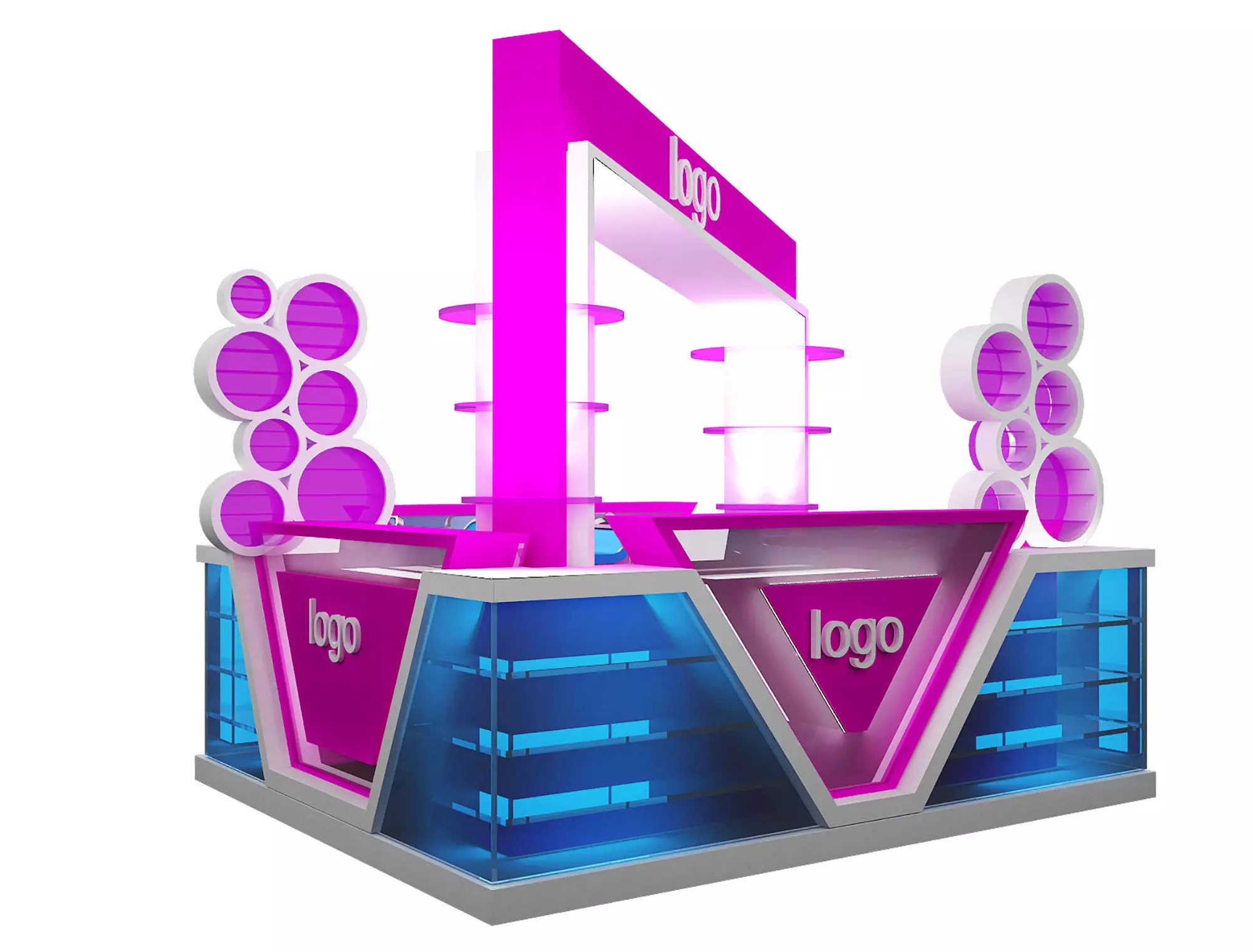 Booth Exhibition Stand a464 3D model_0