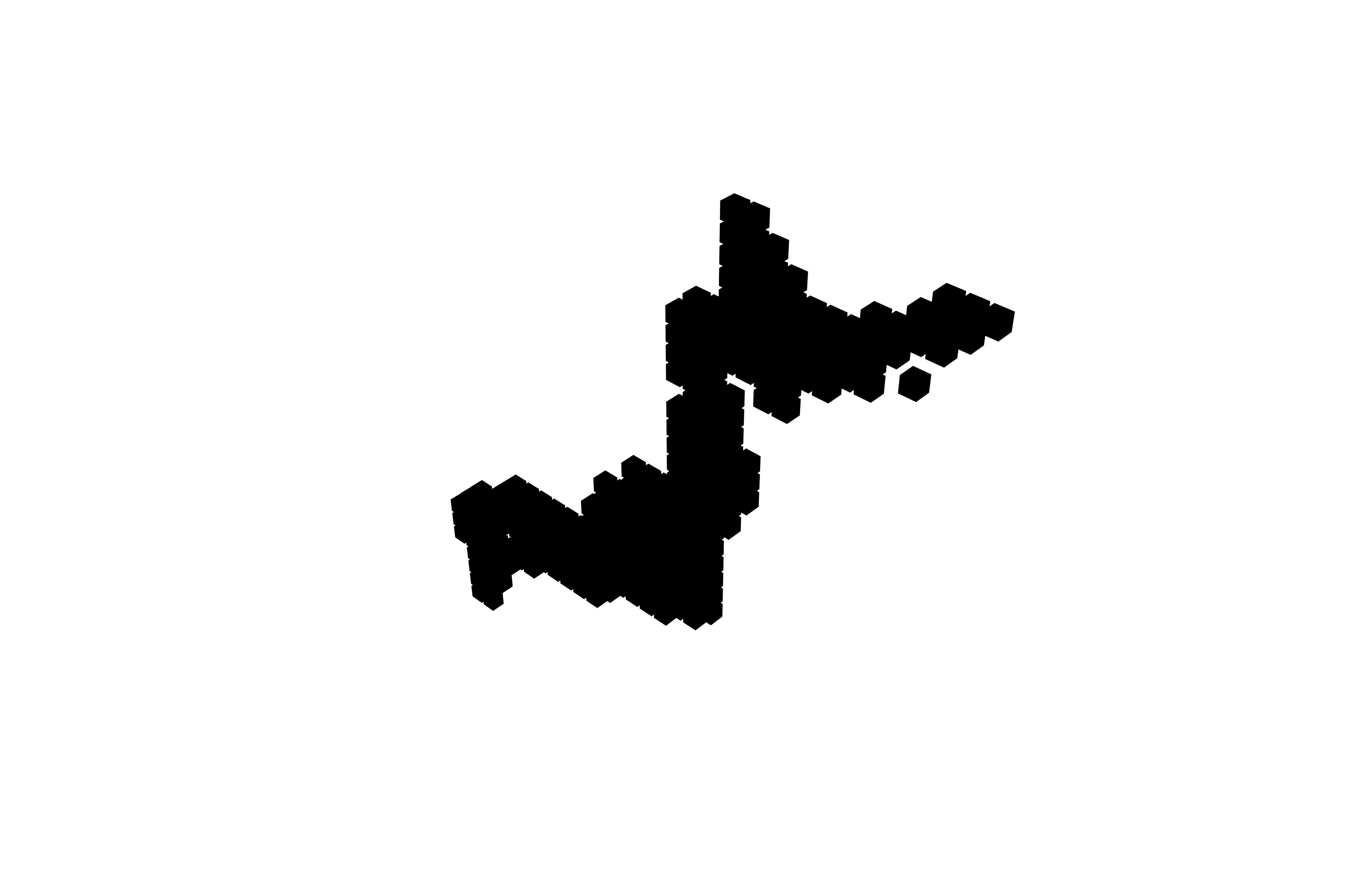 Japan Map Cube Style v1 004 Low-poly 3D model_2