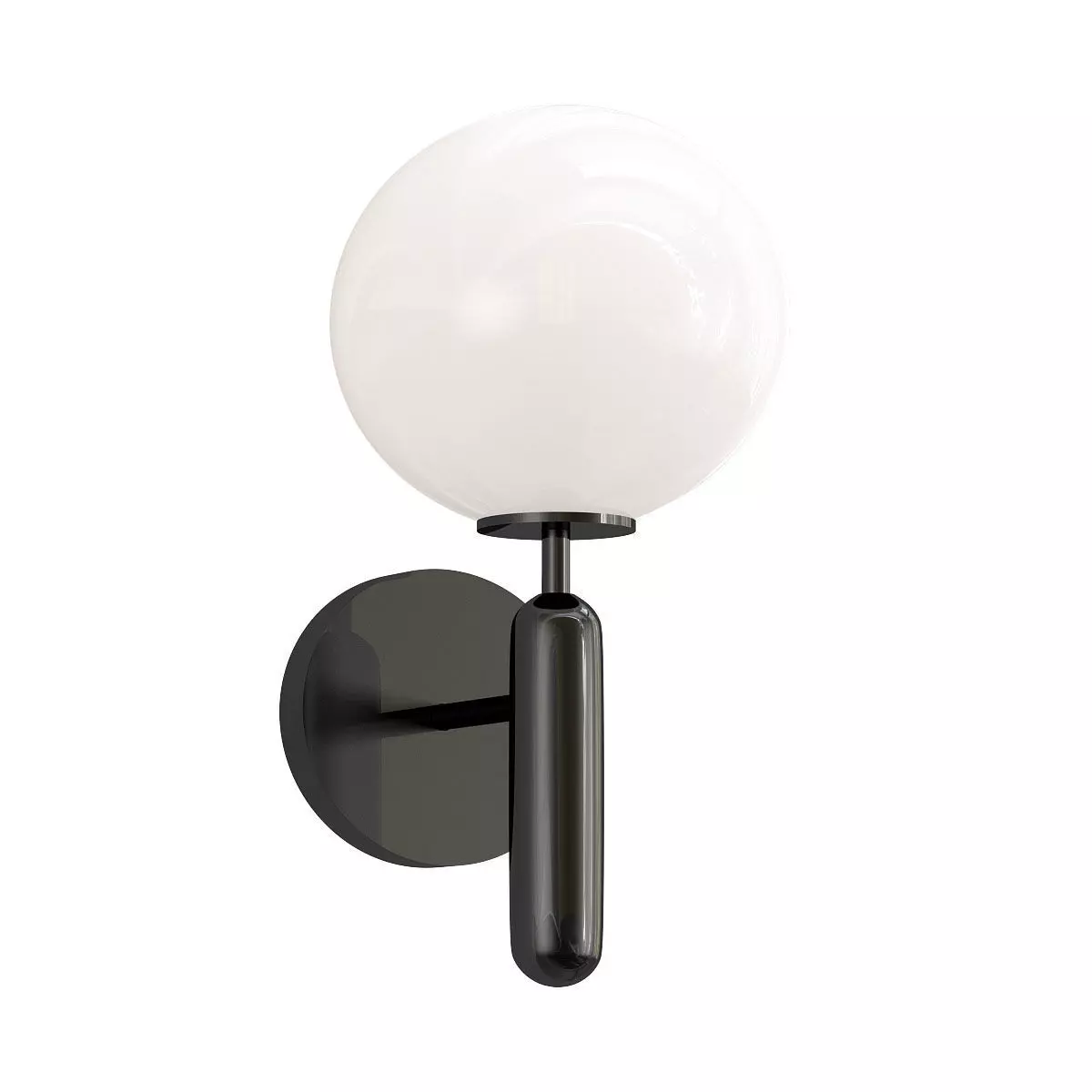 raffin wall light with ball 3D model_0