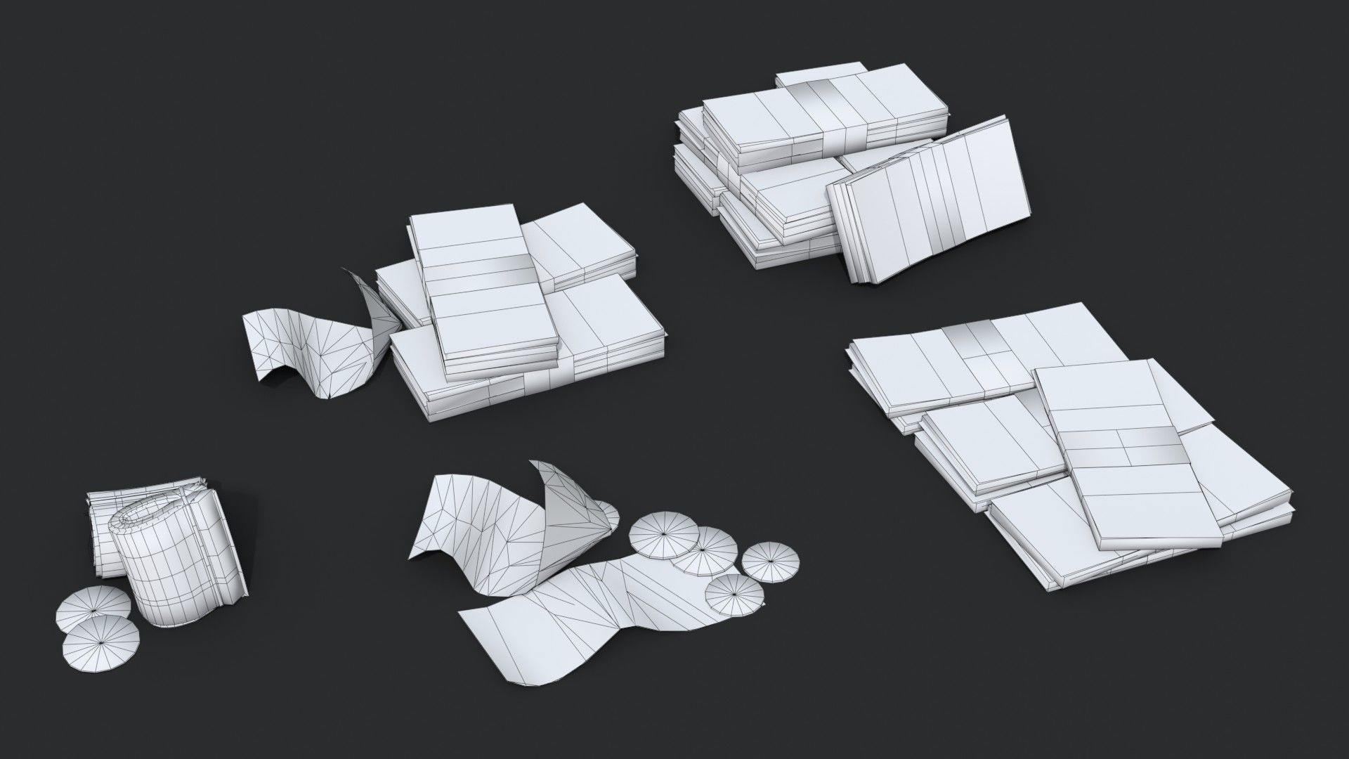 Money Loot - Euro Low-poly 3D model_18