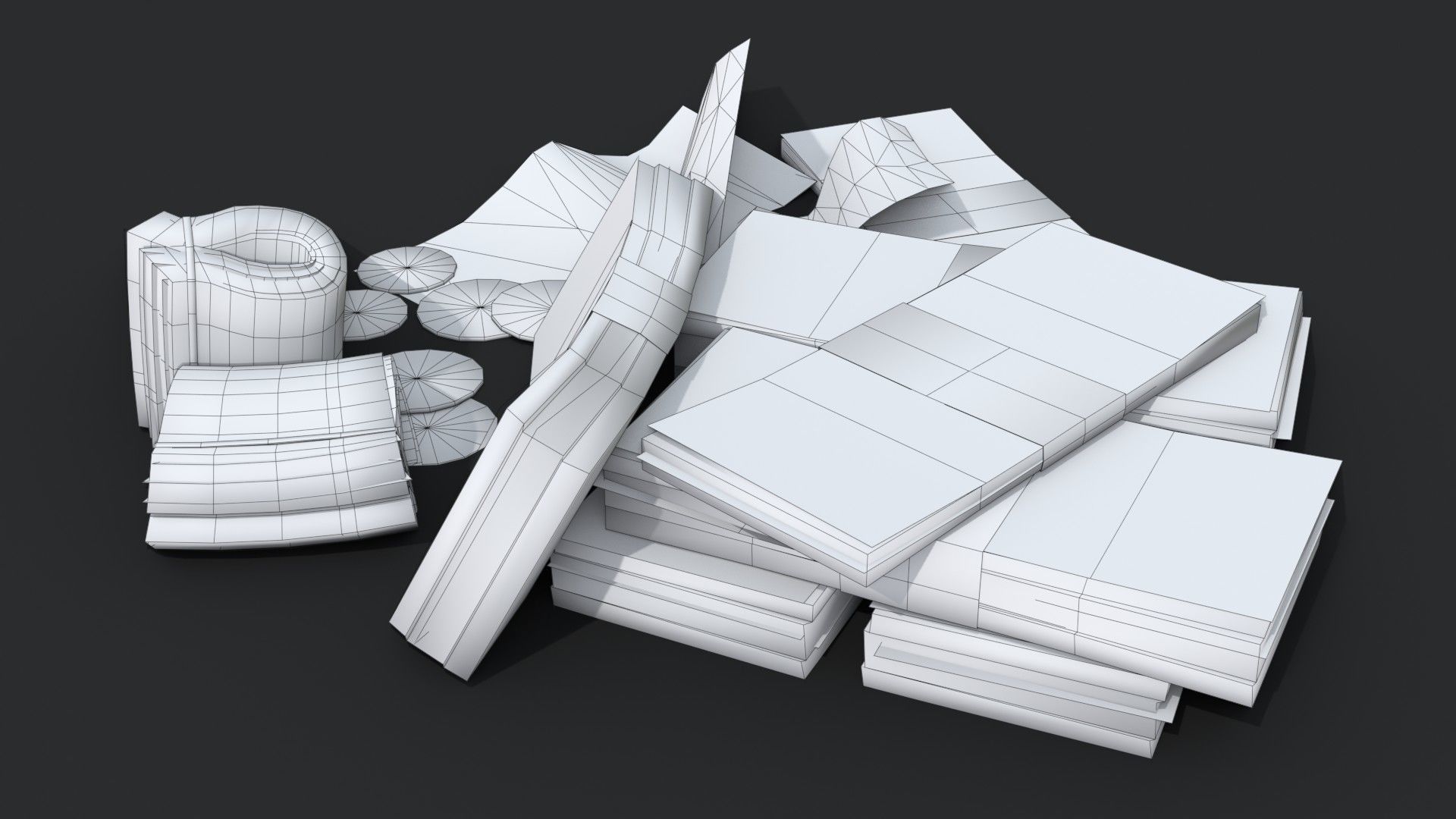 Money Loot - Euro Low-poly 3D model_13