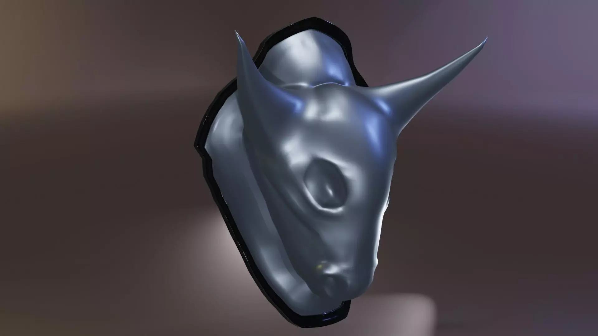 Bull shield 3D Low-poly 3D model_0