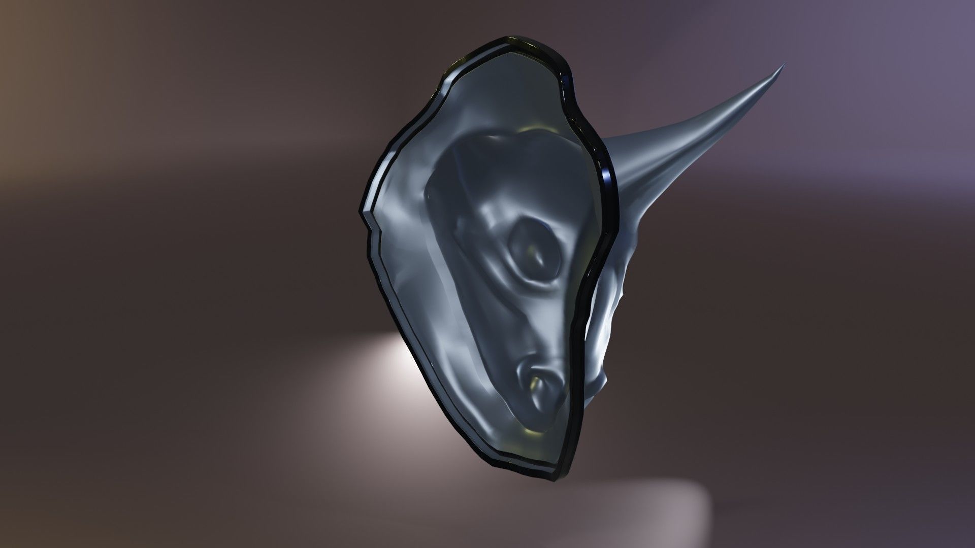 Bull shield 3D Low-poly 3D model_3