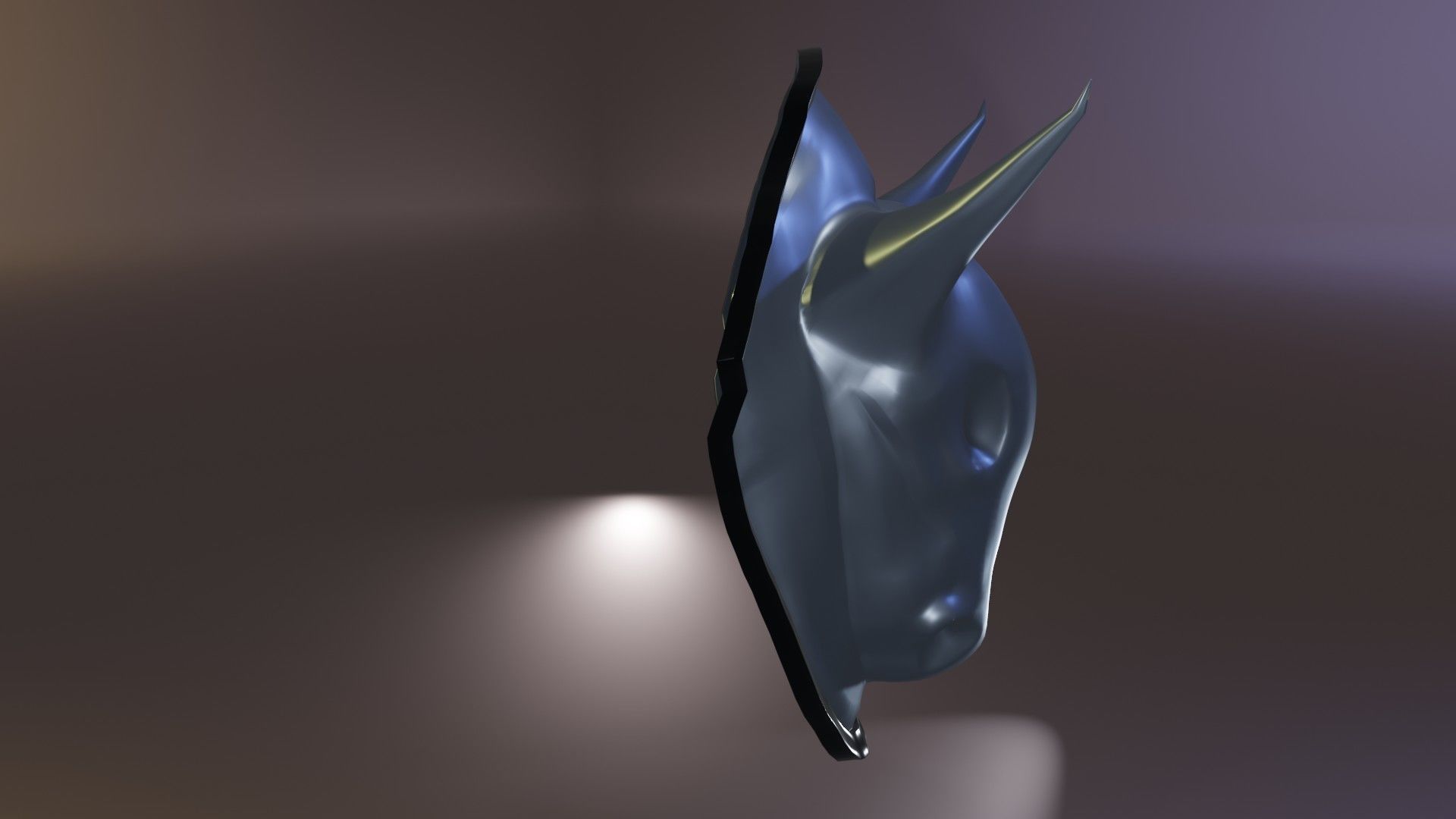 Bull shield 3D Low-poly 3D model_2
