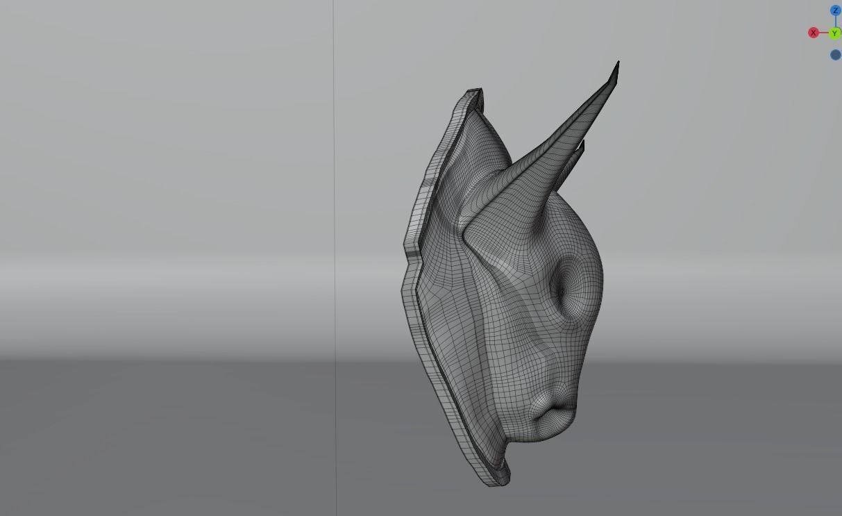 Bull shield 3D Low-poly 3D model_5