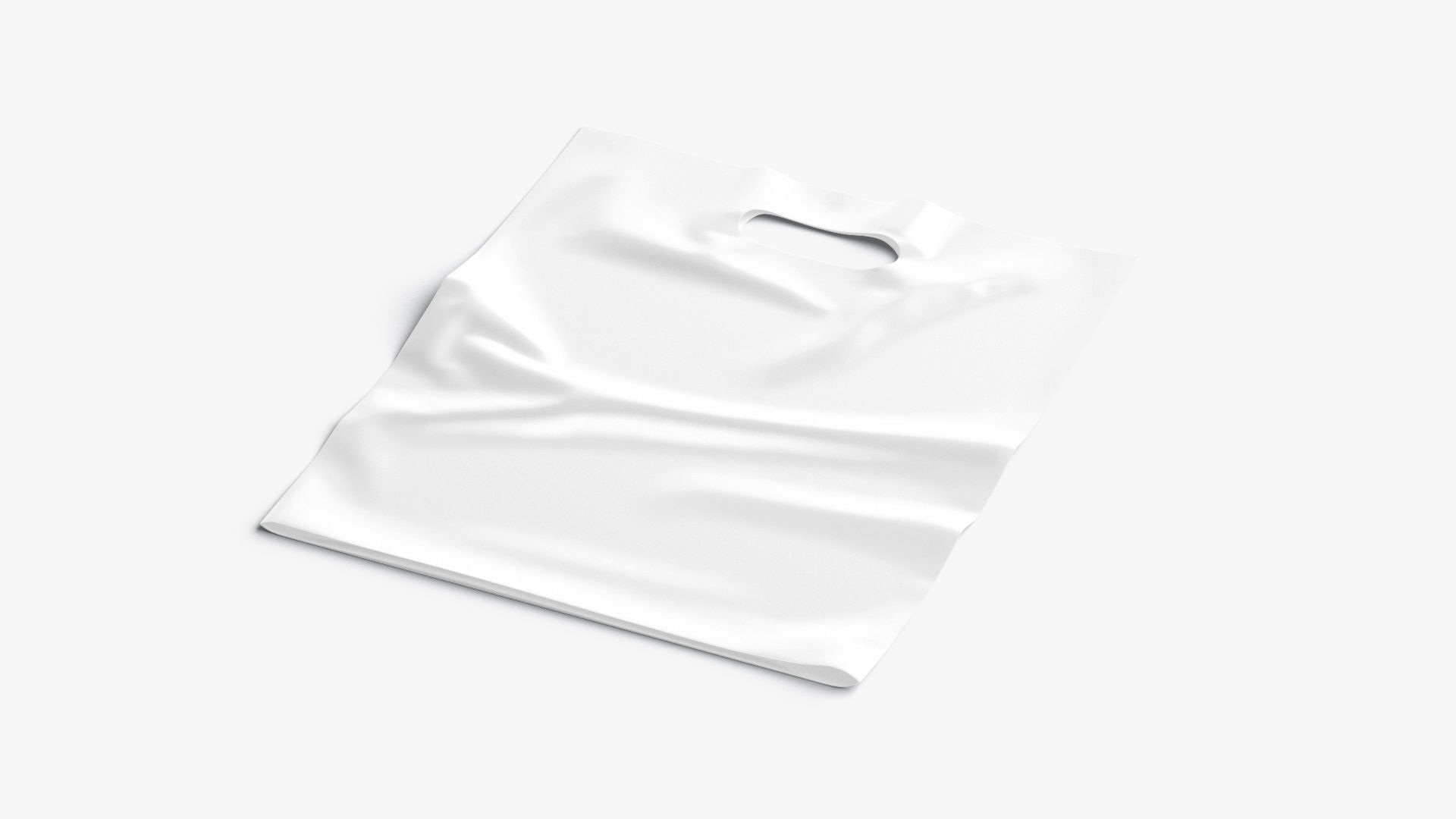 Die-cut plastic bag Low-poly 3D model_3