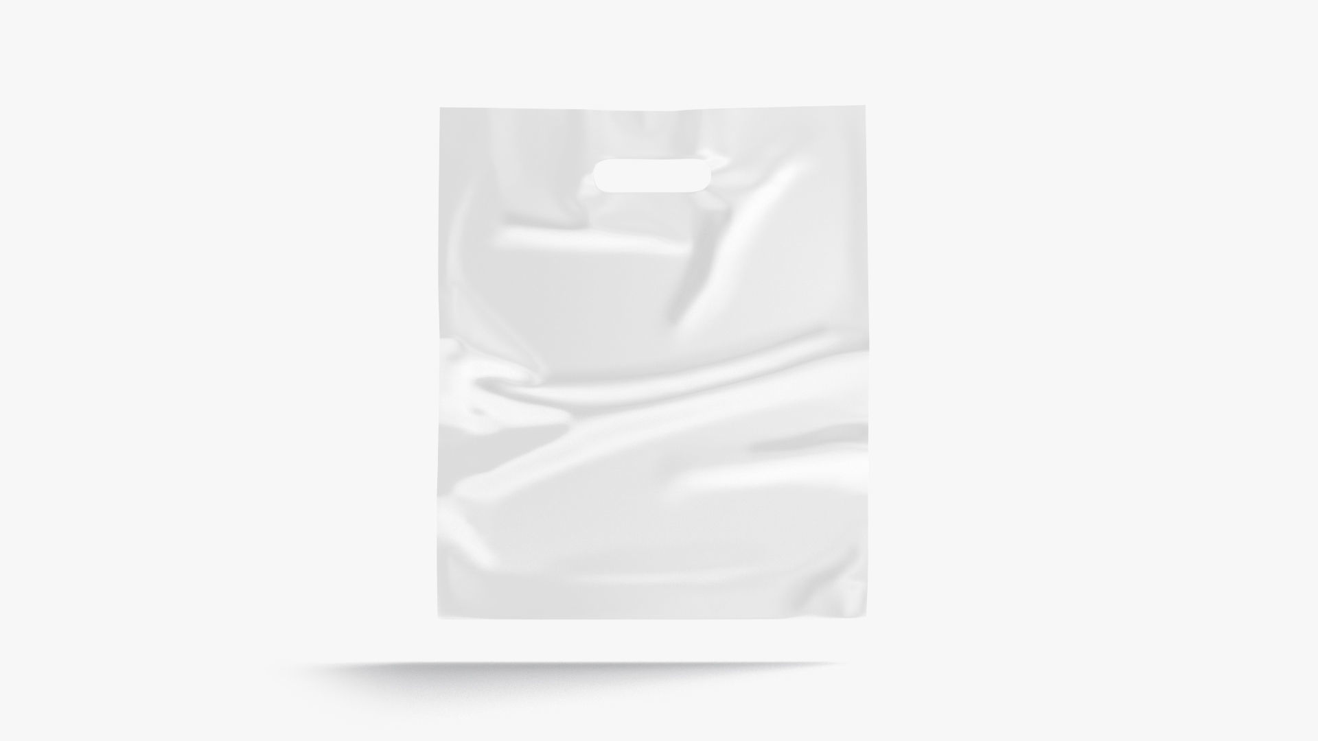 Die-cut plastic bag Low-poly 3D model_4