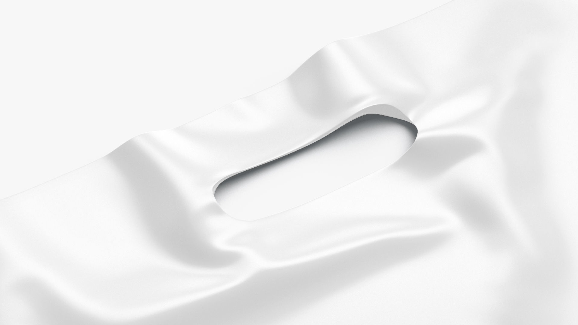 Die-cut plastic bag Low-poly 3D model_2