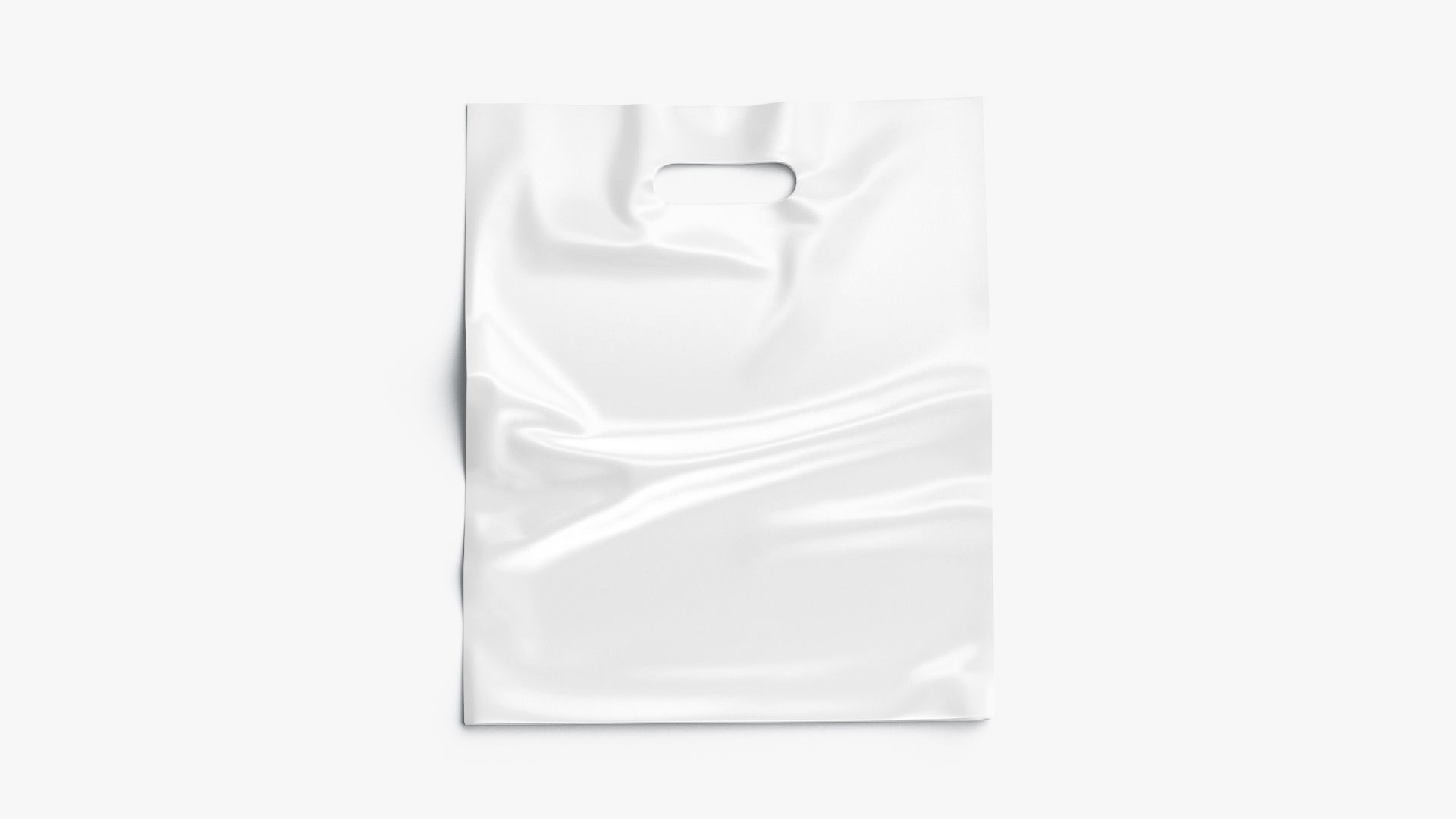Die-cut plastic bag Low-poly 3D model_1