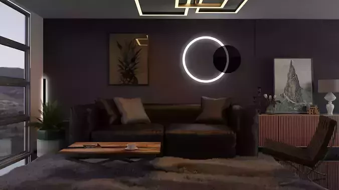 Living room interior scene