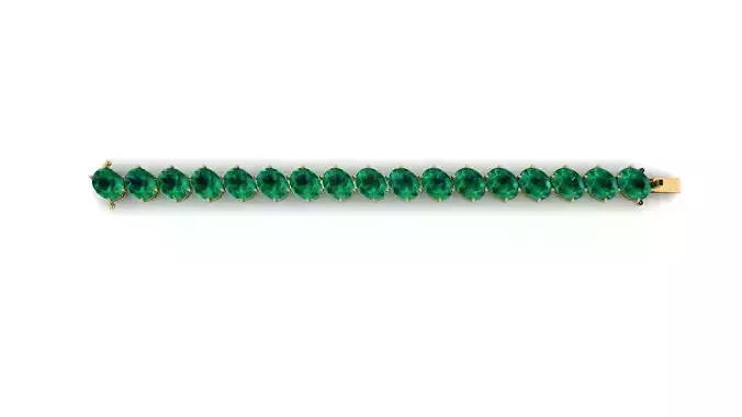 Riviera Tennis Bracelet Oval Gems 10x8 mm Diagonal 3D print model