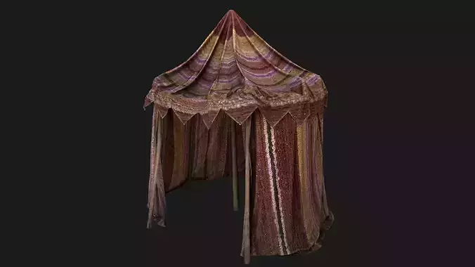 Fair Tent Market Stall  Low-poly 3D model