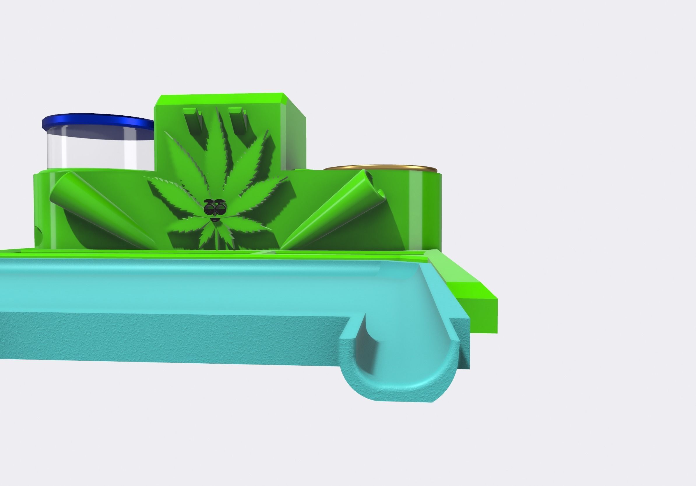 SMOKE BUDDY AND WEED STATION ORGANISER 3D print model_3