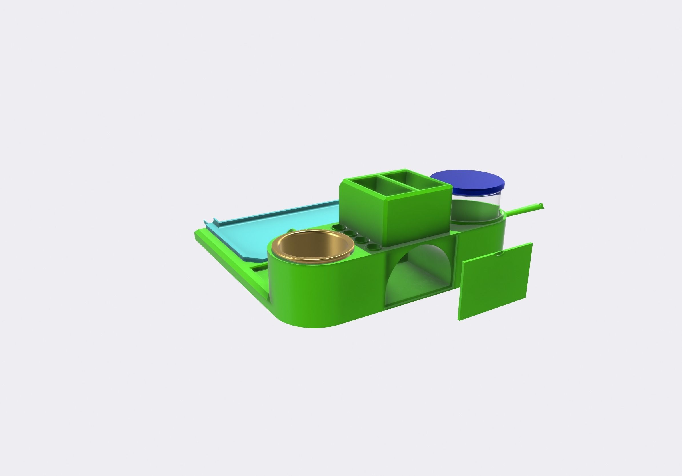 SMOKE BUDDY AND WEED STATION ORGANISER 3D print model_2