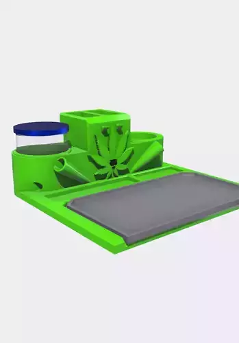 SMOKE BUDDY AND WEED STATION ORGANISER 3D print model