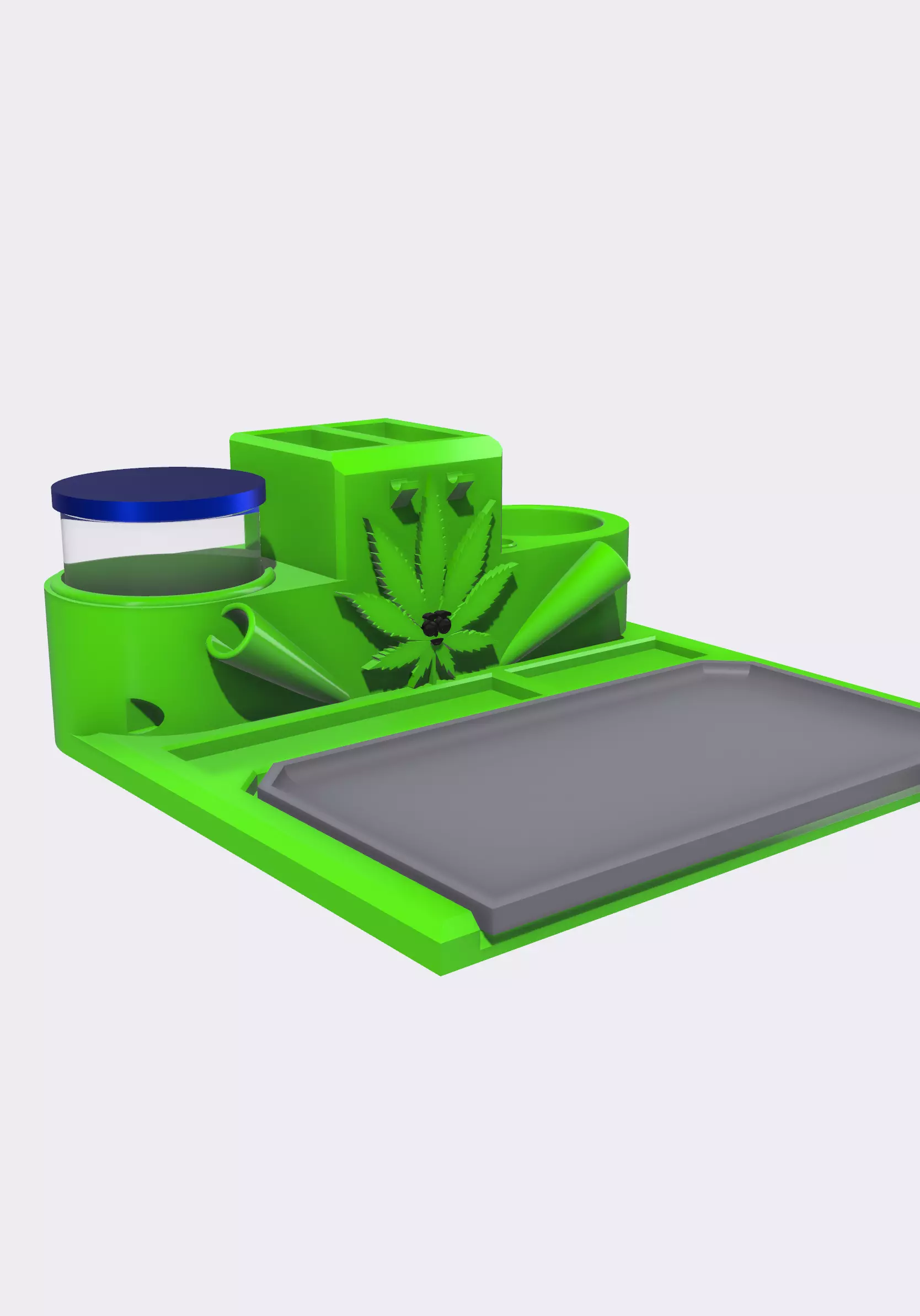 SMOKE BUDDY AND WEED STATION ORGANISER 3D print model_0