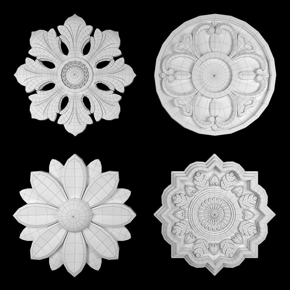 Rosettes 14 3D model_3