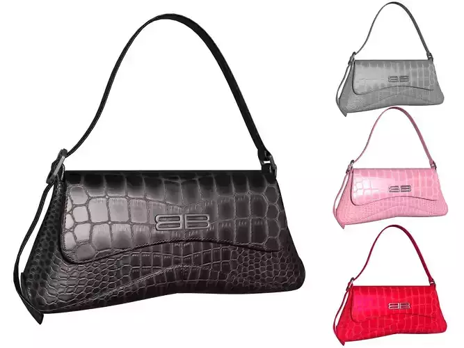 Balenciaga XX  shoulder bag - 3d Model Low-poly 3D model Low-poly 3D model