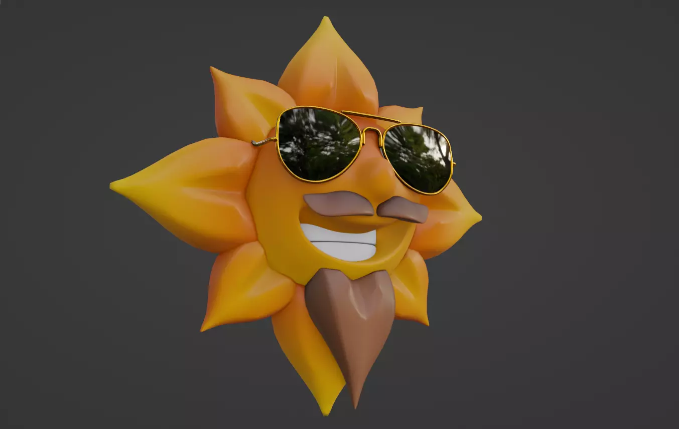 Cartoon Sun 3D model