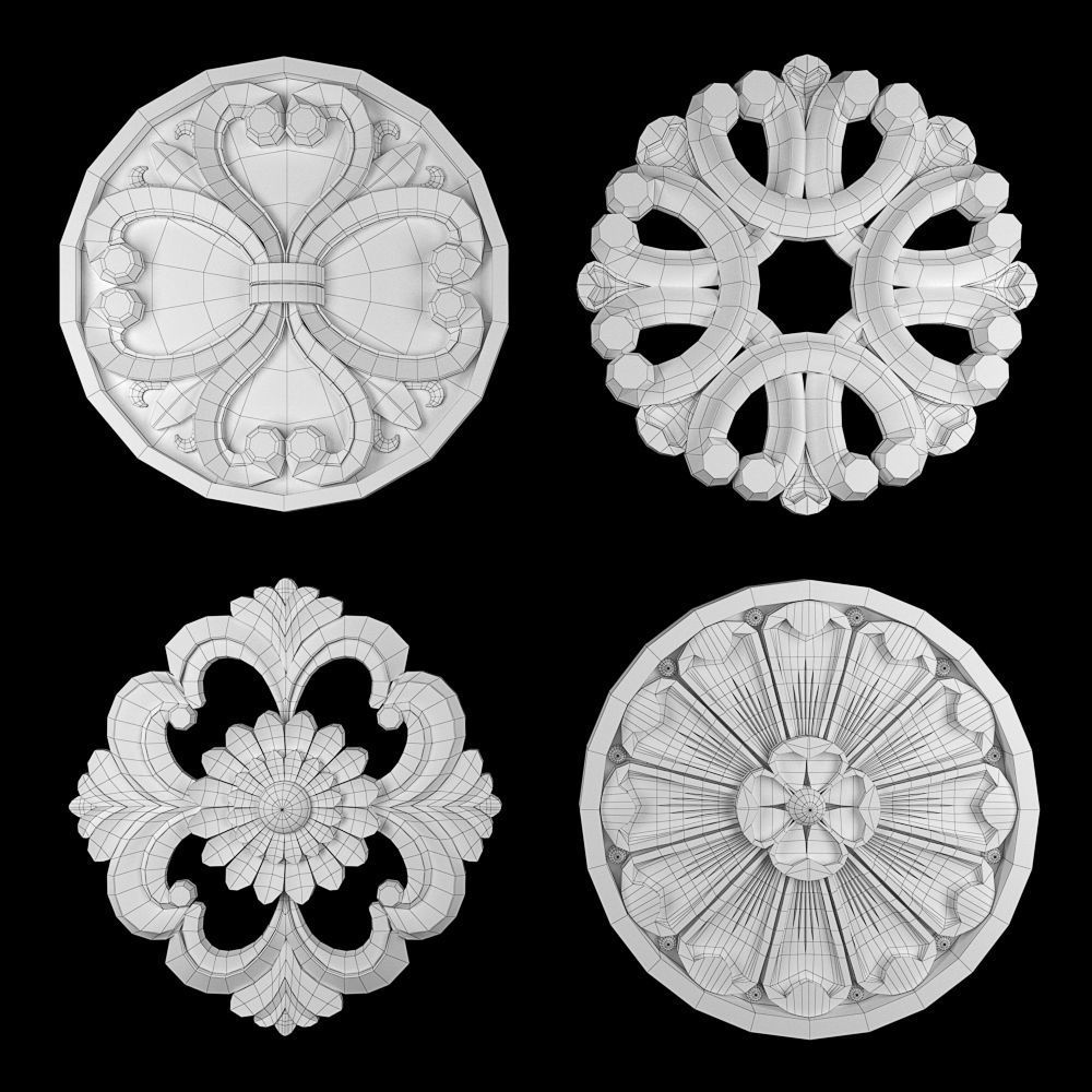 Rosettes 15 3D model_4