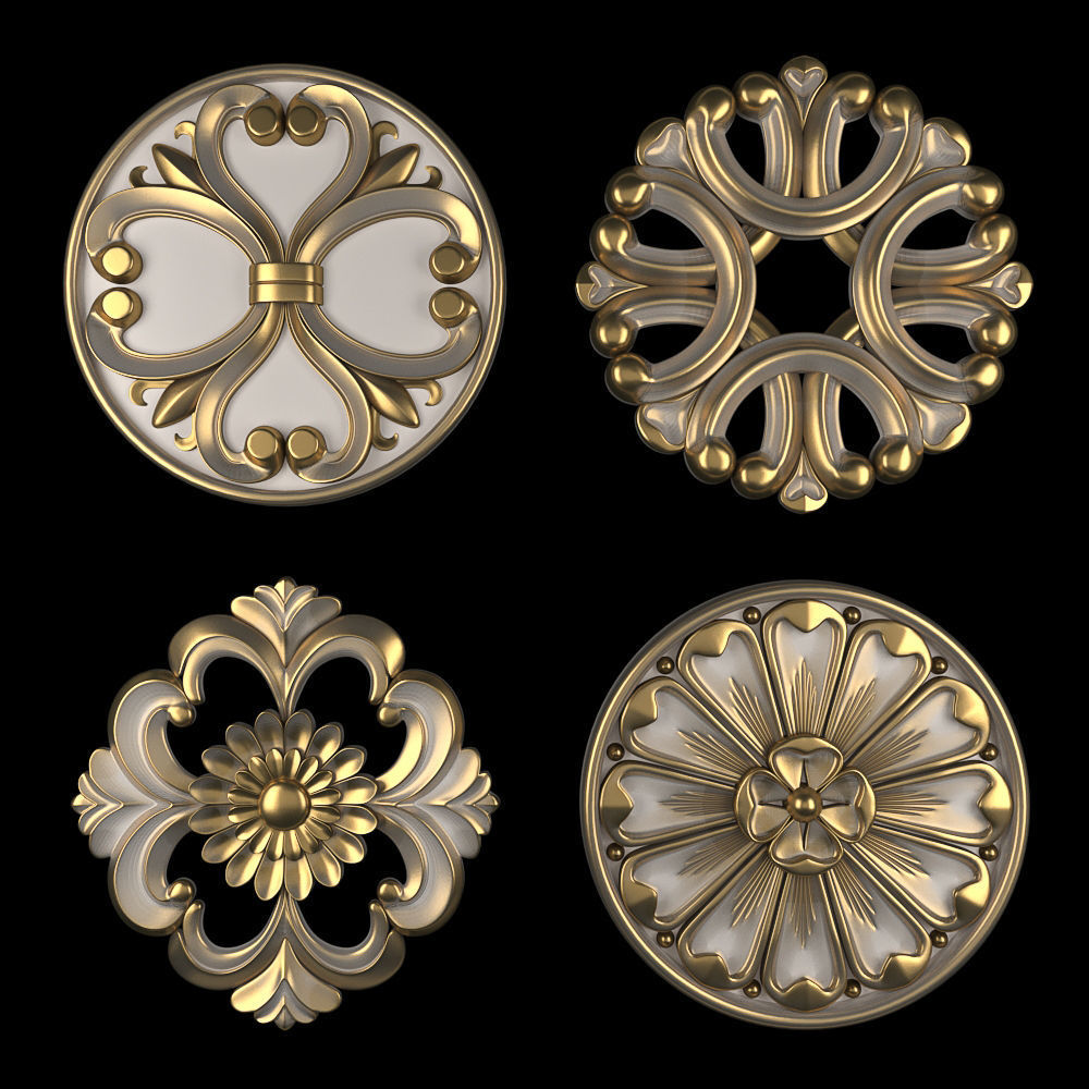 Rosettes 15 3D model_2