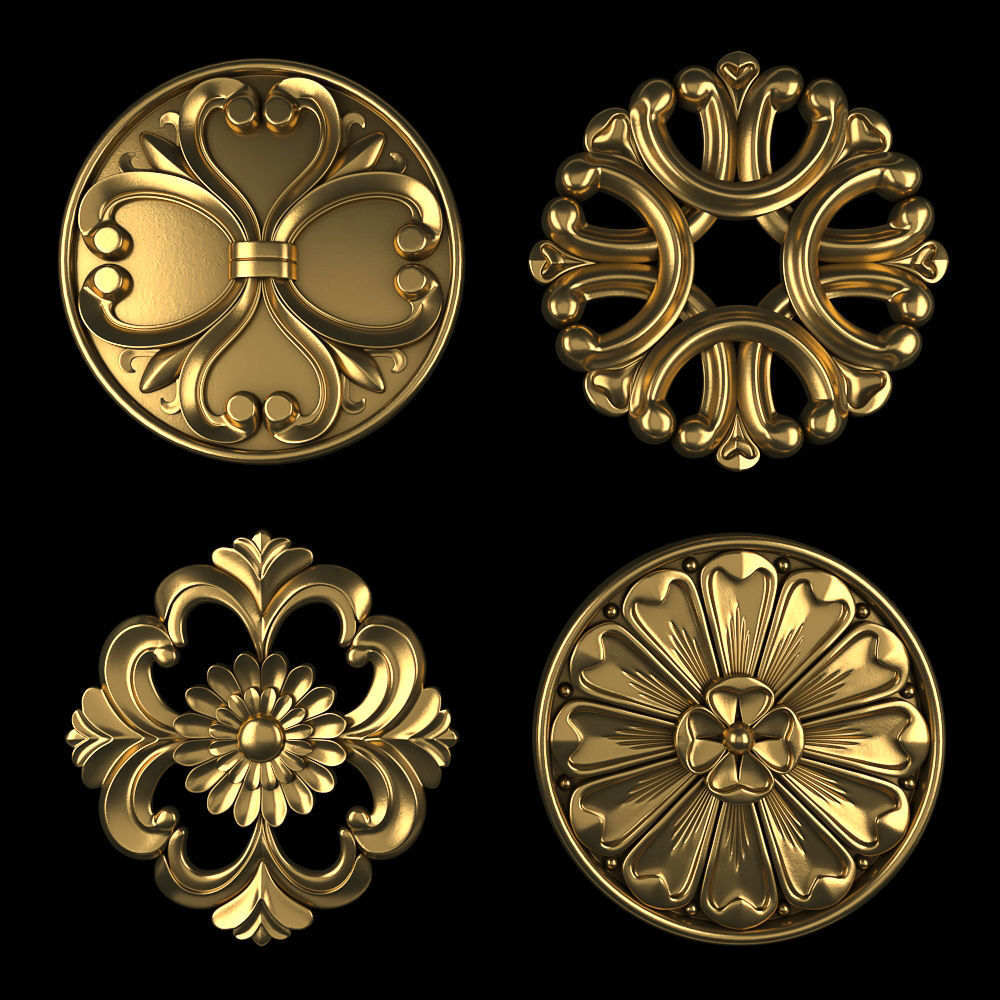 Rosettes 15 3D model_1