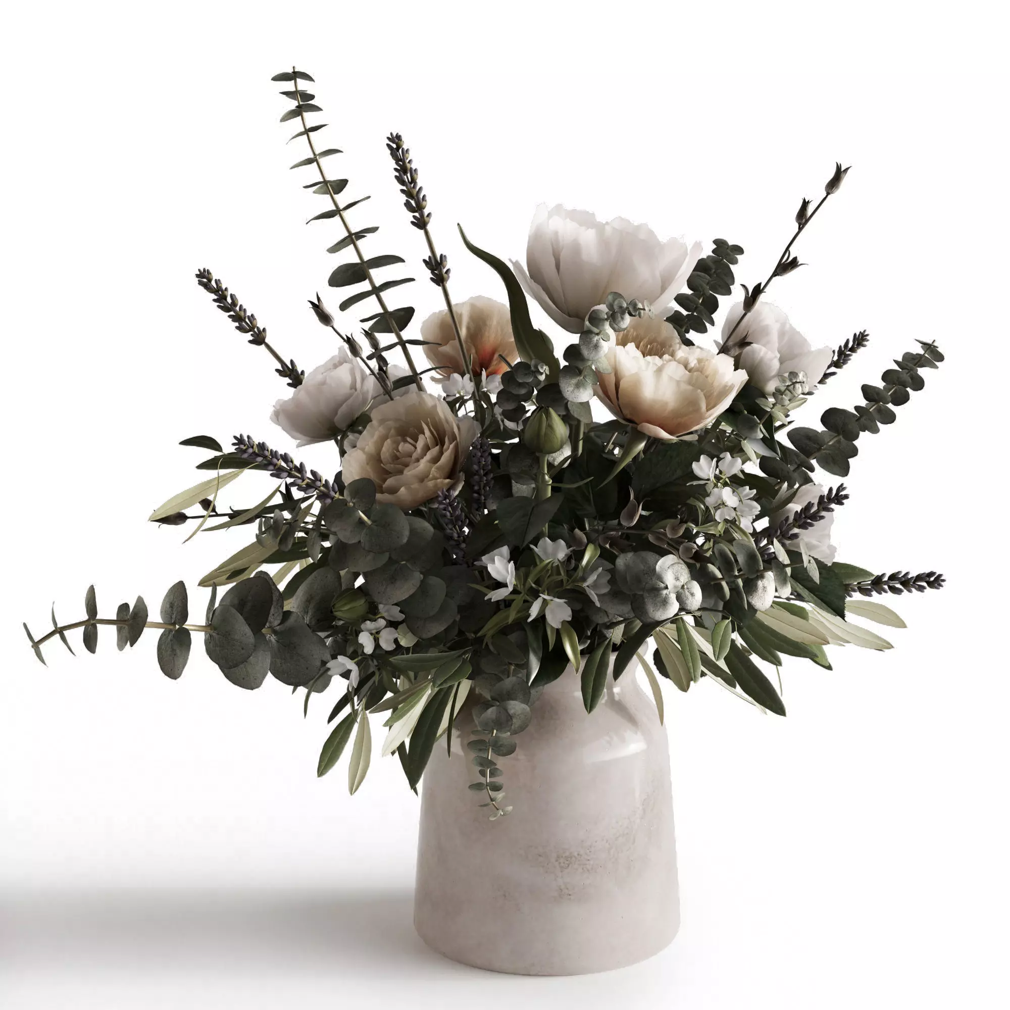 Photorealistic model of bouquets of flowers in vase 3D model_0