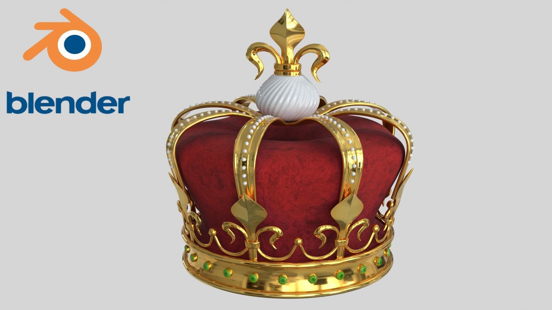 Royal Crown v1 Low-poly 3D model_2