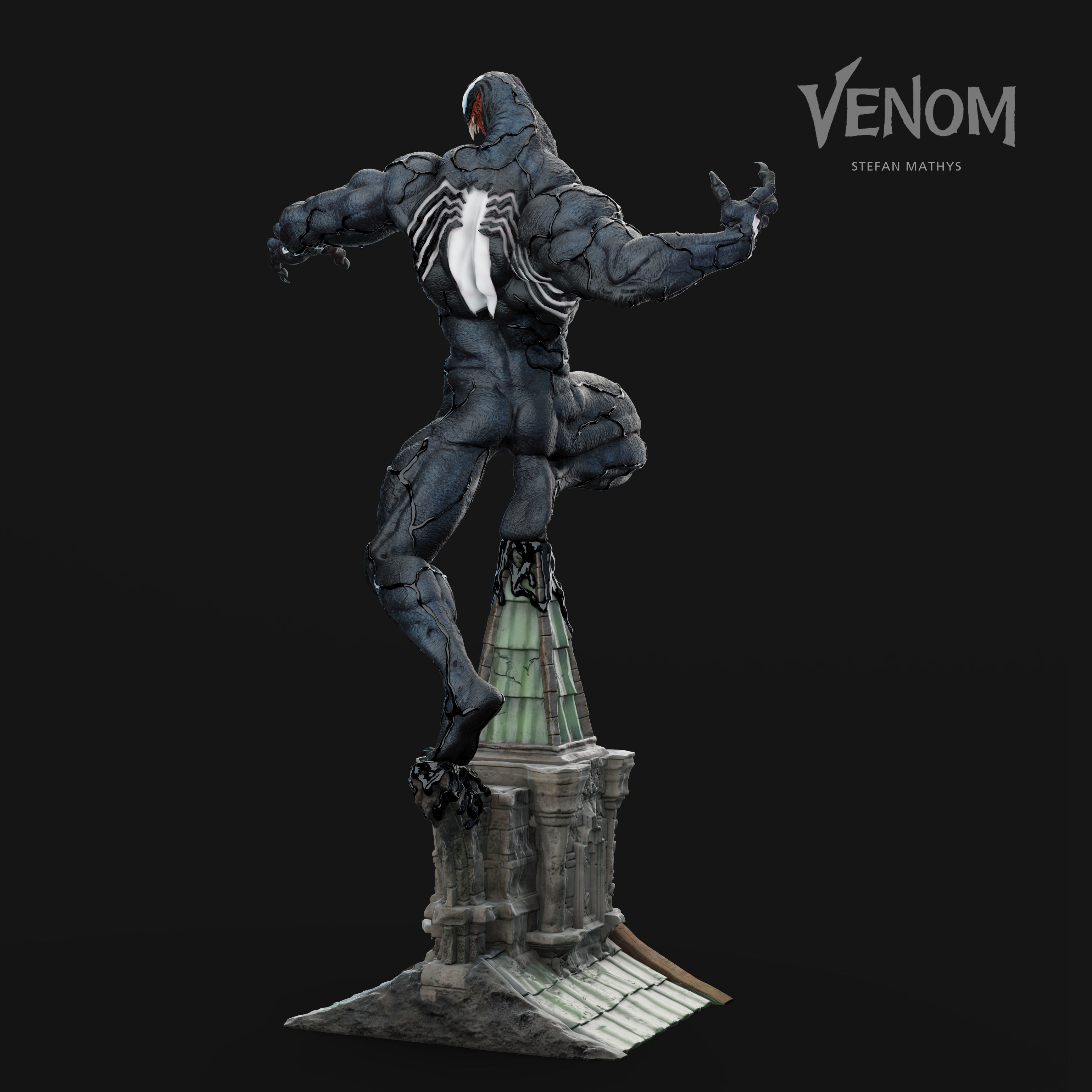 Venom 3D Printing Statue 3D print model_7