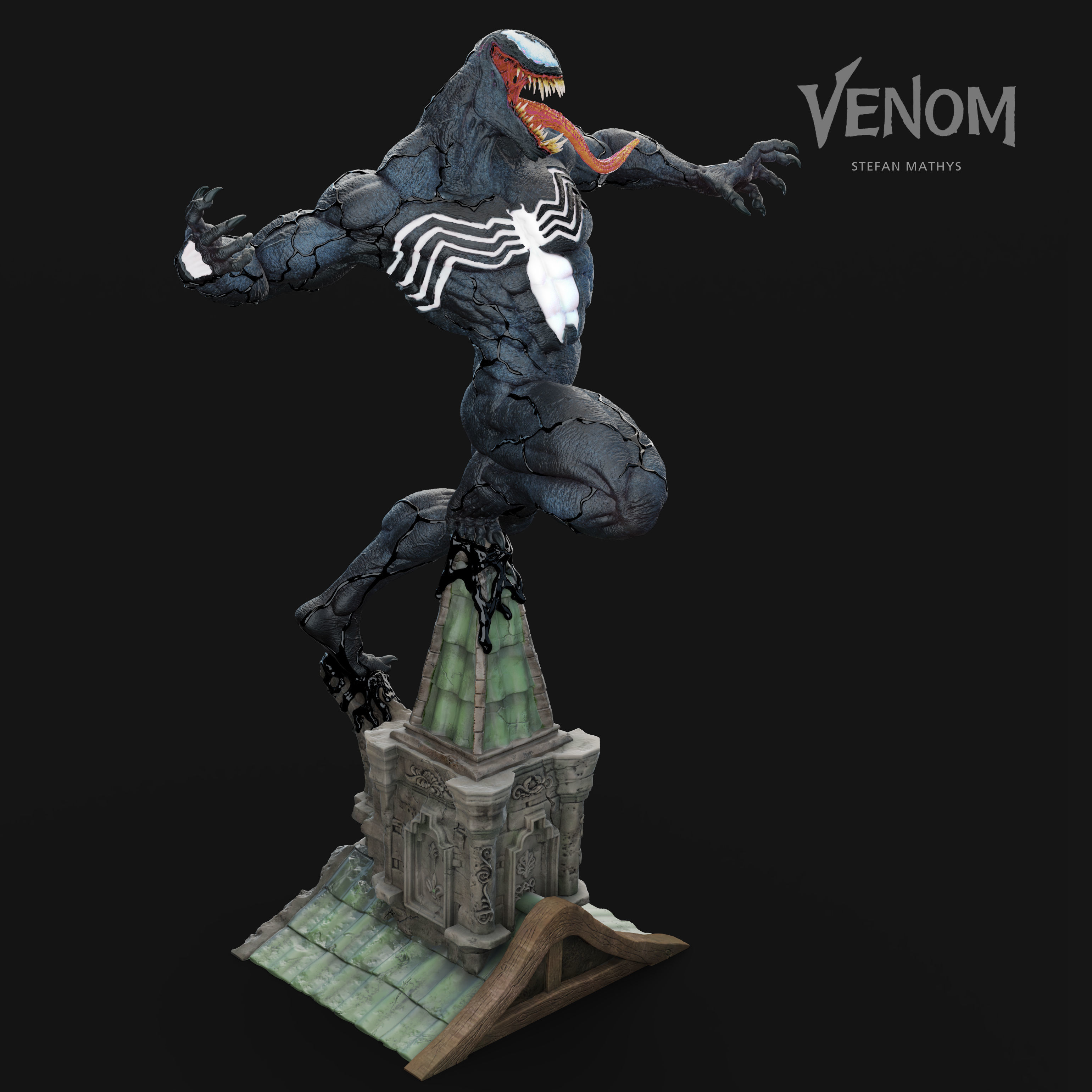Venom 3D Printing Statue 3D print model_6