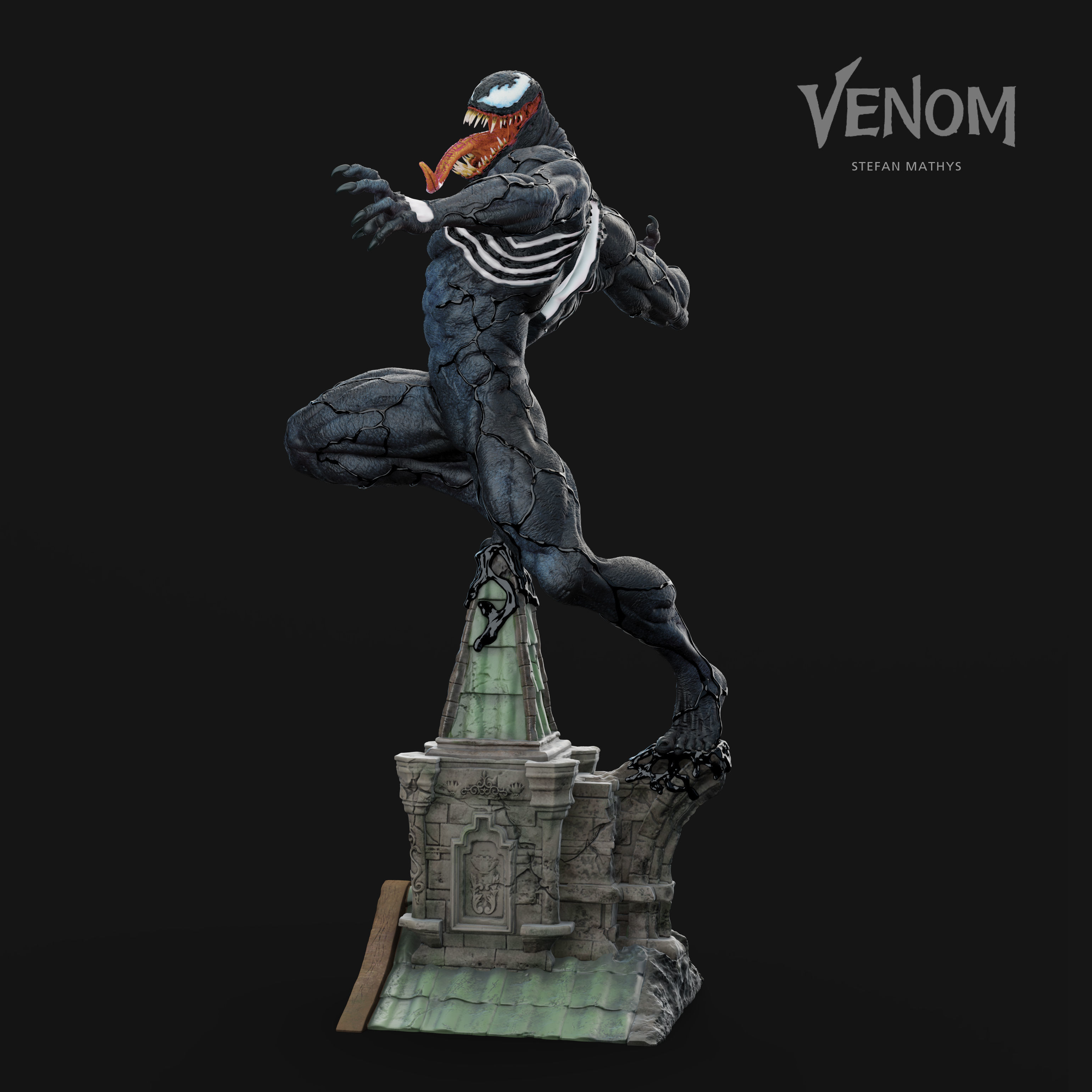 Venom 3D Printing Statue 3D print model_2
