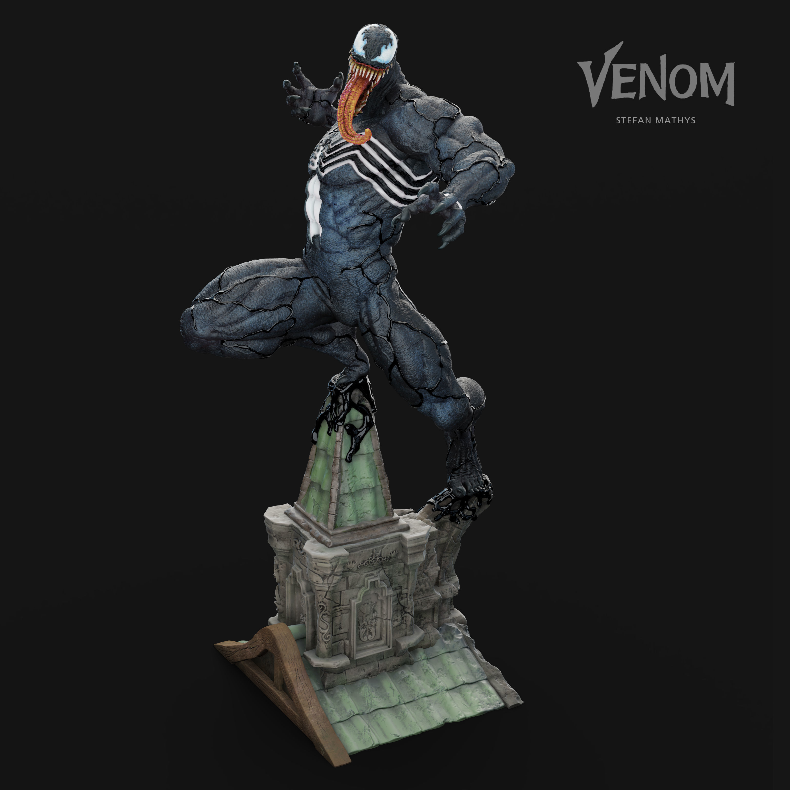 Venom 3D Printing Statue 3D print model_5
