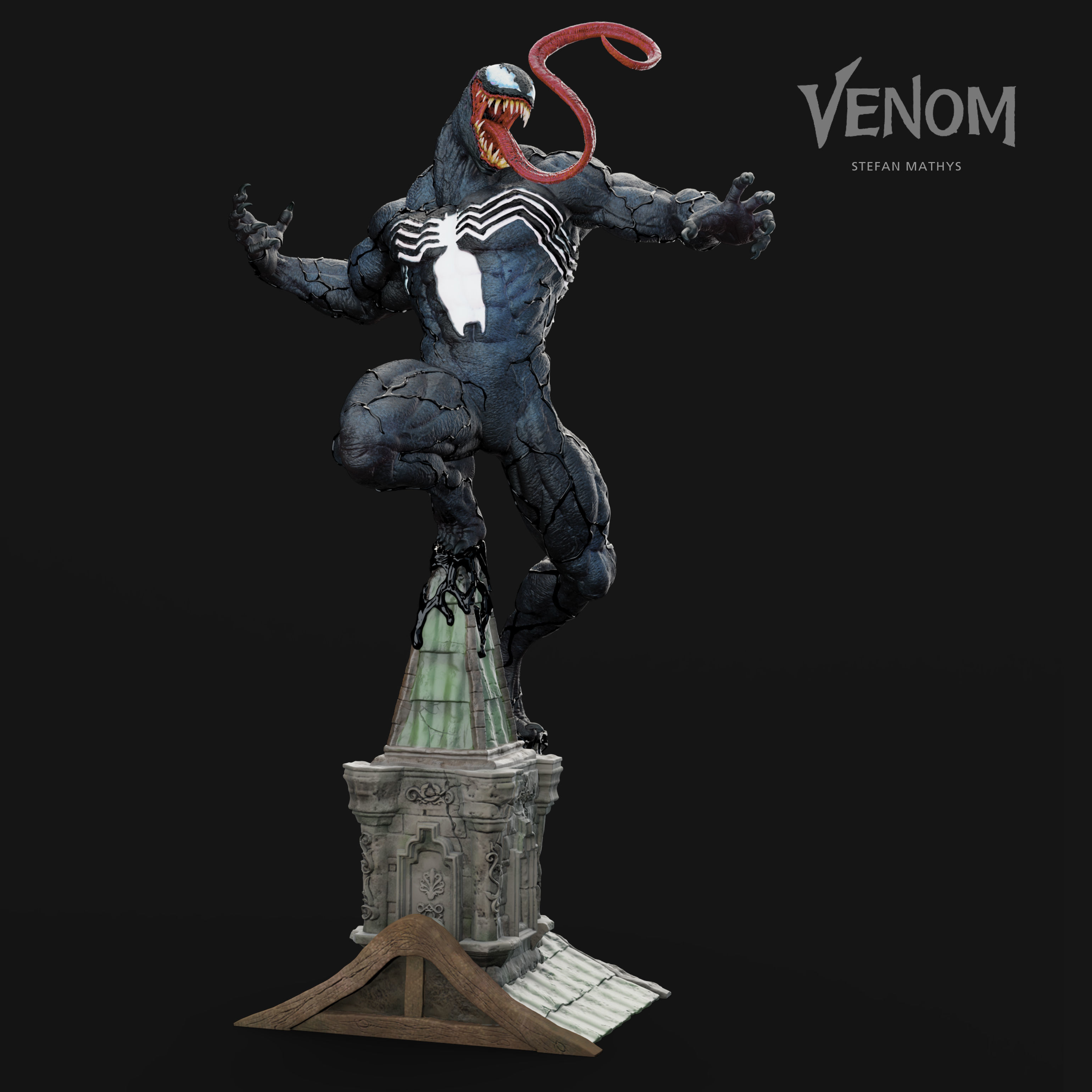 Venom 3D Printing Statue 3D print model_1