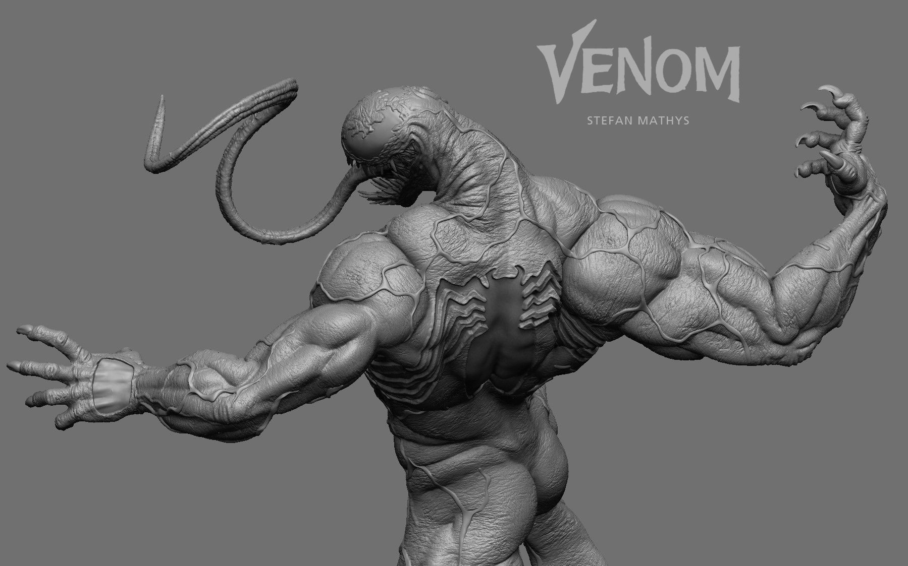 Venom 3D Printing Statue 3D print model_9
