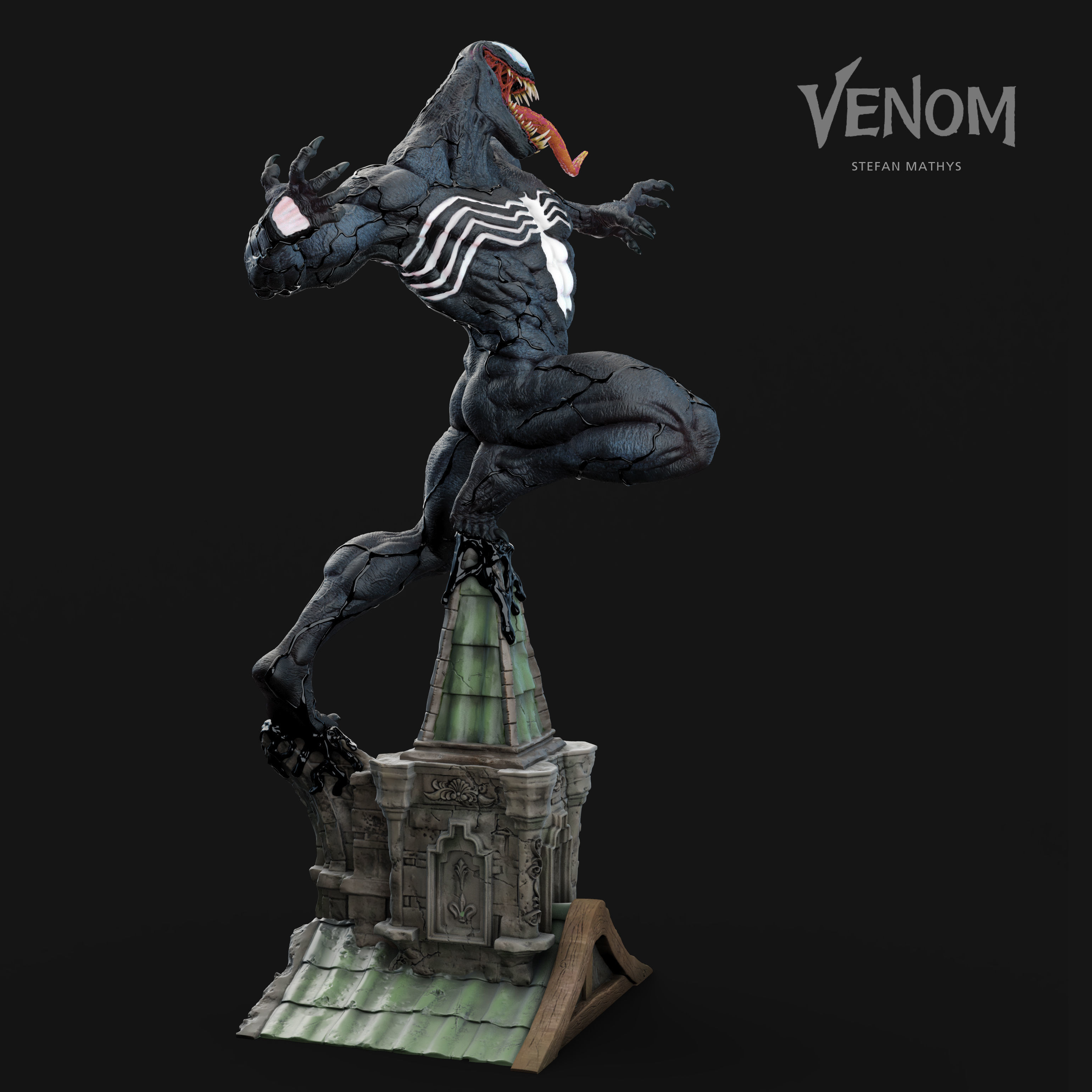 Venom 3D Printing Statue 3D print model_4