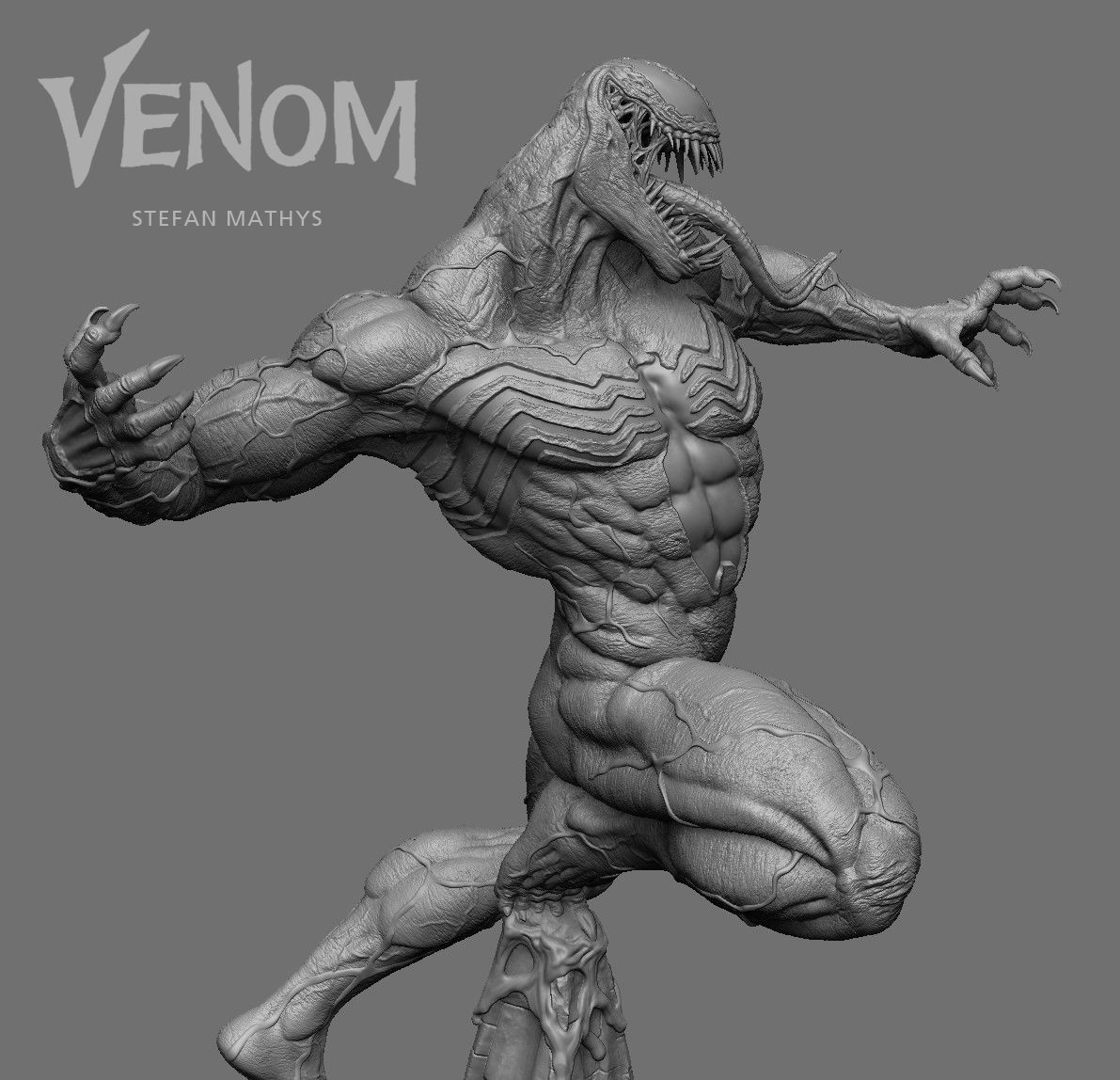 Venom 3D Printing Statue 3D print model_13