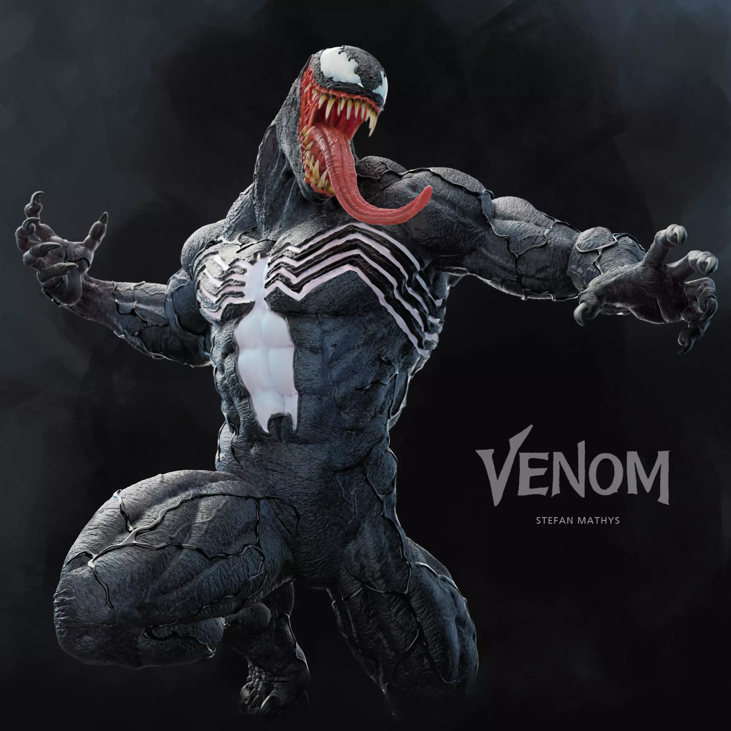 Venom 3D Printing Statue 3D print model_0