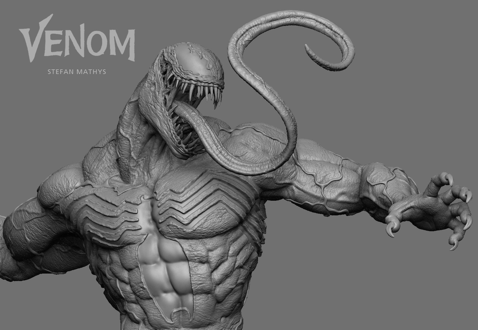 Venom 3D Printing Statue 3D print model_8