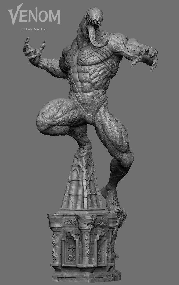 Venom 3D Printing Statue 3D print model_12