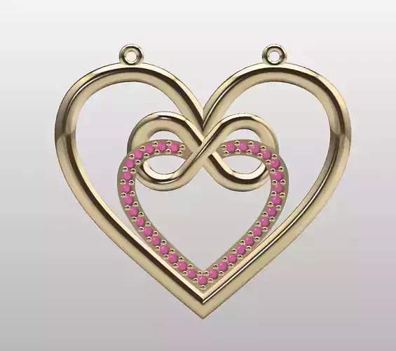 necklace love 3D model