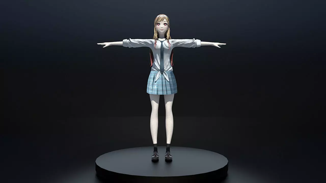 Marin Kitagawa 3D Model Game ready Low-poly 3D model_0