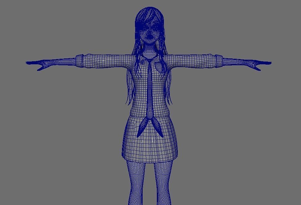 Marin Kitagawa 3D Model Game ready Low-poly 3D model_2