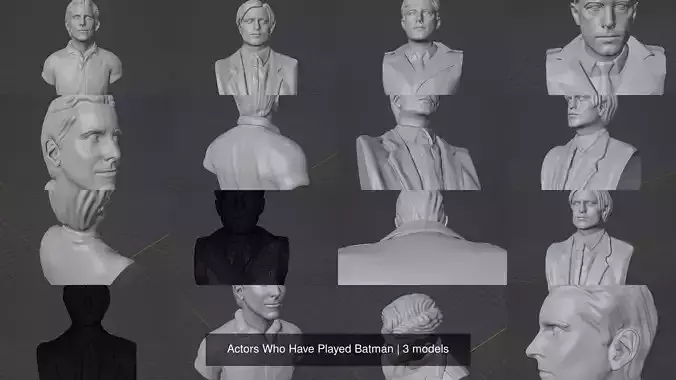 Actors Who Have Played Batman 3D Model Collection